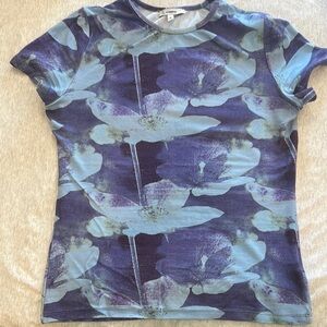 Women's Blue Floral Top
